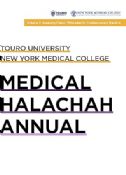 Medical Halachah Annual, Volume 2: Applying Classic Principles to Contemporary Practice