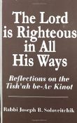 The Lord is Righteous in All His Ways-Reflections On The Tisha'a B'Av Kinot