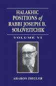 Halakhic Positions Of Rabbi Joseph B. Soloveitchik Volume 6
